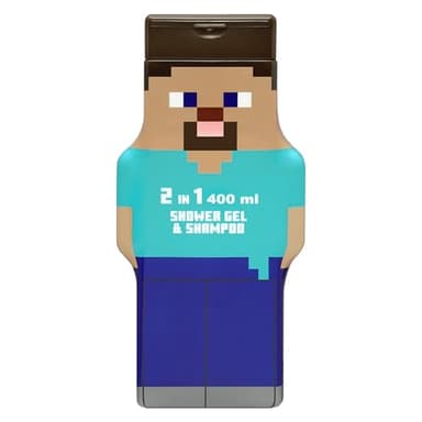 Minecraft Steve Gel de Ducha y Champú 2D 400 ml