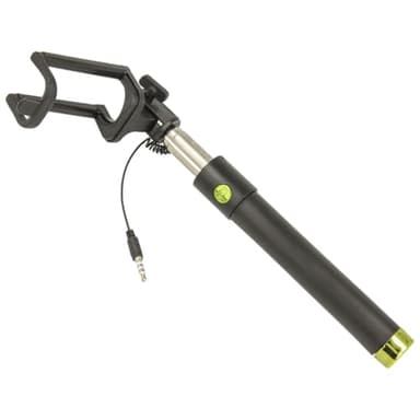 Palo Selfie Universal con Cable, Soporte de Teléfono Móvil para Autorretratos, Negro y Verde