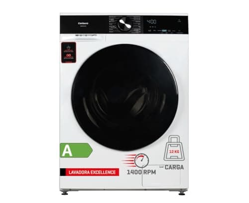 Corberó - Lavadora Carga Frontal 12 Kg | CLM12VIN | 1400 Rpm Inverter | 14 Programas | Antialérgico y Vapor | Inicio Diferido | Lavado Rápido | Limpieza Tambor | Eficiencia Energética A, Blanco