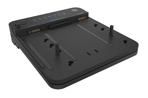 ICY BOX HDD/M.2 NVMe SSD Docking Station USB 3.2 Gen 2 (10 Gbps), estación de clonación y Lector de Discos Duros (SATA 2,5/3,5 Pulgadas y M.2 NVMe/SATA SSD), clonación bidireccional, USB-C y USB-A,