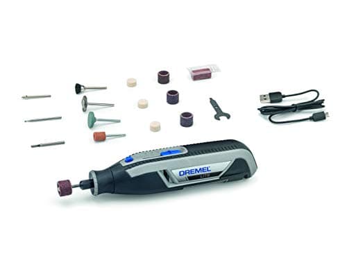 Dremel Lite 7760 - Multiherramienta inalámbrica (Batería 3.6 V, 2.0 Ah, kit con 15 accesorios, cargador USB, velocidad 8000-25000 rpm para tallar, grabar, amolar, limpiar, pulir, afilar y lijar)