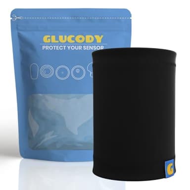 GLUCODY Brazalete Sensor Freestyle Libre 2 / Valido Para Todos Los Sensores/Brazalete Sensor Diabetes Suave Y Comodo/Brazalete brazo (Negro, L (31-36cm))