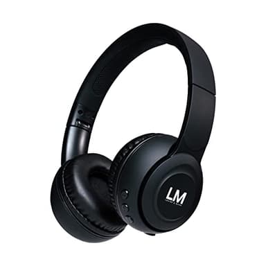 Louise & Mann 2 Auriculares Inalámbricos On Ear, Auriculares Bluetooth Diadema, Cascos Inalámbricos Plegables con Hi-Fi Estéreo, Micrófono Integrado y con Cable para Móviles/PC/TV (Negro)