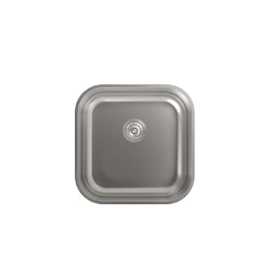 Cata Fregadero CBP 40-40 Bajo Encimera con Cubeta Cuadrada Instalación Mueble 50 cm Base con Fondo Absorbente Accesorios Incluidos Acabado Acero Inoxidable