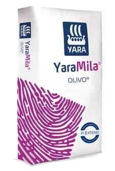 Yara Mila Olivo 25kg. Abono granulado NPK 24-5-10, resultados de garantia