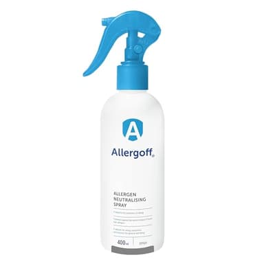 Allergoff Antiacaros Spray 800ml - No tóxico - Para Colchon, Cama y Textiles - Para alérgicos - Eliminar los síntomas - Neutraliza alérgenos de acaros, animales domésticos, polen y moho (2x 400ml)
