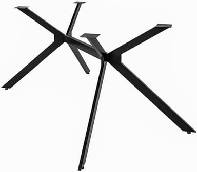 CLP Patas para Mesa Cascada Metálica I Base Moderna De 4 Patas Sin Tablero I Bastidor De Acero En Estilo Industrial, Color:Negro, Tamaño:S