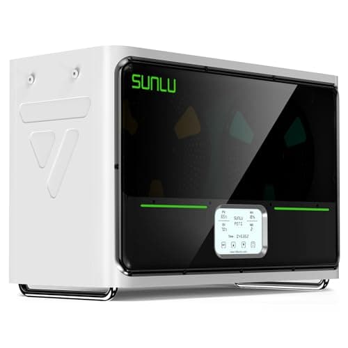 SUNLU Secador Filamento 3D S4, 2024 Nueva Generación Caja Seca de Filamentos para Impresora 3D, Gran Espacio Filament Dryer, Control Auto de Humedad, Calentamiento Rápido, Blanco