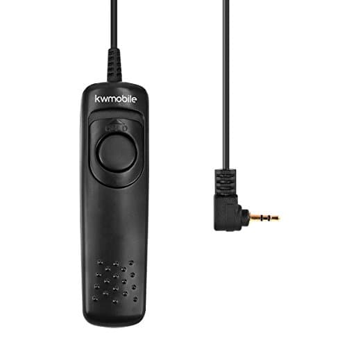 kwmobile Disparador Remoto para cámaras réflex - Mando a Distancia RS60-E3 - Cable Disparador para cámara DSLR - Compatible con Nikon Canon Samsung