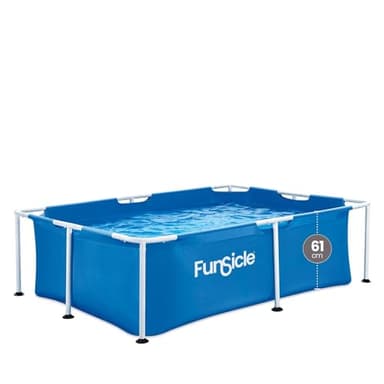 Piscina Tubular Rectangular Funsicle 2,13 m x 1,52 m x 0,61 m, Azul