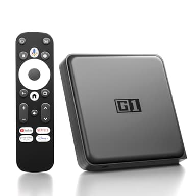 Android TV Box - 4K HDR10/Dolby Vision/Dolby Digital+, Smart TV Box Compatible con Google y Netflix Certificado, 4GB RAM+32GB ROM Streaming Box, WiFi 6, BT5.0, Asistente de Voz