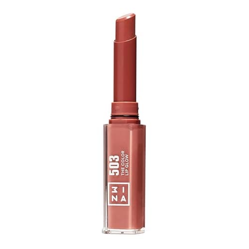 3ina Makeup - The Color Lip Glow 503 - Nude - Labial Hidratante Nude con Manteca de Karité para Nutrir los Labios - Barra de Labios Brillo - Bálsamo Alta Pigmentación - Vegan - Cruelty Free