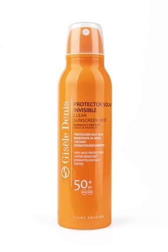 GISÈLE DENIS - Protector Solar Invisible en Spray, 200 ml, Protección FPS50+, Cuidado de Piel, Crema Solar Transparente, Hidrata la Piel, Resistente al Agua, Uso Diario