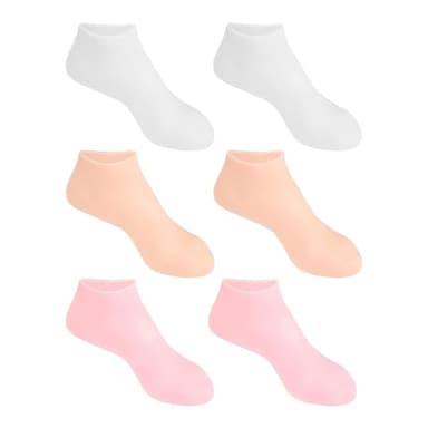 3 Pares De Calcetines De Silicona Para Pies, Fundas Protectoras Hidratantes Para Pies, Calcetines Hidratantes Suaves, Calcetines Para El Cuidado De Los Pies, Fundas Reutilizables Para Pies