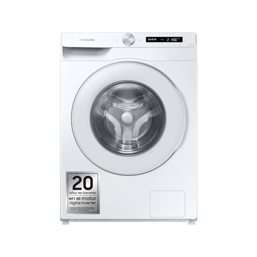 SAMSUNG WW12T504DTW - Lavadora 12KG - Con SmartThings e Inteligencia Artificial, Tecnología EcoBubble™, clase A, color blanco