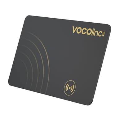 VOCOlinc Air Tag Card Delgado 1.6mm, Smart Tracker Localizador Compatible con Apple Buscar App (Solo iOS, NO para Android), Buscador de Objetos para Cartera, Maletas, Pasaporte, Negro