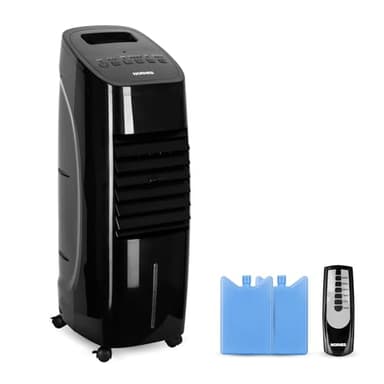NORHES Zen Climatizador Evaporativo sin Tubo. Enfriador de Aire. Motor 50W. Capacidad 9L. 3 velocidades. Control Remoto con Temporizador entre 0,5-7 horas. 2 Acumuladores de Frío.