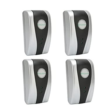 Paquete de 4 Ahorradores de Energía, Ahorrador de Energía Inteligente, con Luz Indicadora, Protección contra Fugas Internas, Enchufe Eléctrico de 30 KW, para Casa (Enchufe de la