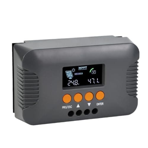Feriany Controlador de Carga Solar MPPT 10A 24 V 36 V 48 V 60 V 72 V Regulador de Panel Solar Cargador Solar para Batería de Plomo-Ácido LiFePO4