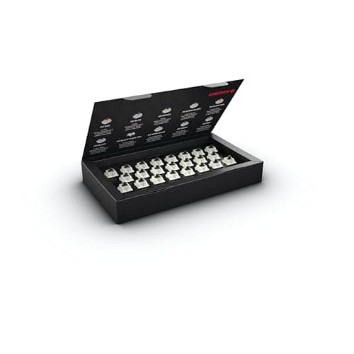 CHERRY MX BLACK CLEAR TOP Switch Kit, 23 interruptores mecánicos para teclado DIY, Hot Swap o Gaming, switch lineal sin clic, interruptor lineal sin clic, potente y directo