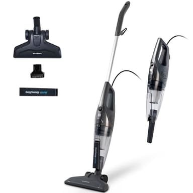Grunkel Aspiradora Escoba Vertical con Cable ASP con Filtro HEPA Lavable, 600W de Potencia y 16.000Pa de Capacidad de aspiración. Incluye Accesorios. 5,5m de Cable y deposito (600w Easy)