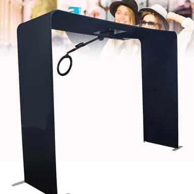WDDEYYDS Cabina fotográfica 360 Superior Plataforma giratoria automática Cabina de Video Selfie giratoria con cámara de luz LED Máquina giratoria para 10 Personas Eventos Fiestas Bodas