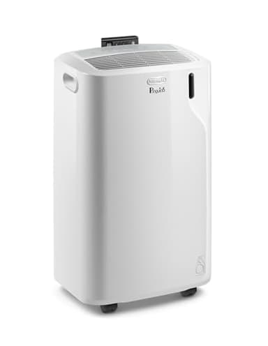 De'Longhi PACEM 77 Pingüino Aire Acondicionado Silencioso, Temporizador 24h, 63 Decibelios, Potencia 800W, Blanco, 2.1kW, hasta 60 m3