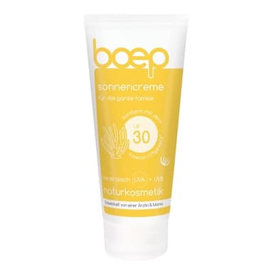 boep protector solar SPF30 | Protección solar mineral para bebés, niños y adultos | Óxido de zinc y sin filtros UV químicos | Protector solar de cosmética natural vegana para toda la familia (200ml)