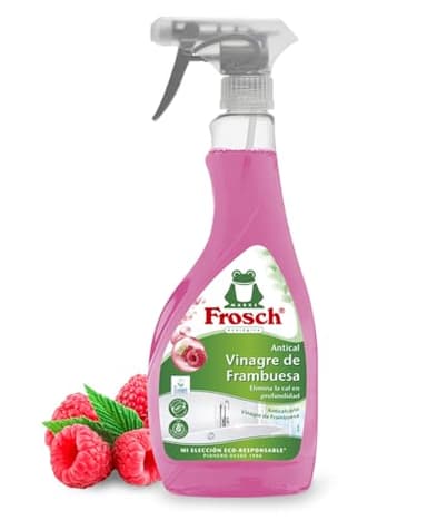Frosch - Limpiador Antical Ecológico Vinagre de Frambuesa, Elimina las Manchas de Cal y Suciedad del Baño, Eficacia desincrustante - 500 ML