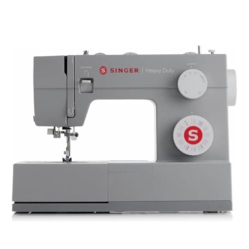 Singer Heavy Duty 4432 Máquina de Coser Mecánica, 32 Puntadas, Motor Potente, Ojal Automático, Enhebrador Automático, Placa de Refuerzo de Acero Inoxidable