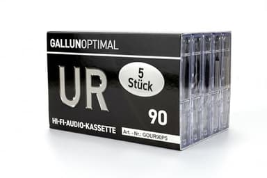 Gallunoptimal UR90 casetes de Audio 90 min 5 Cartuchos vacíos