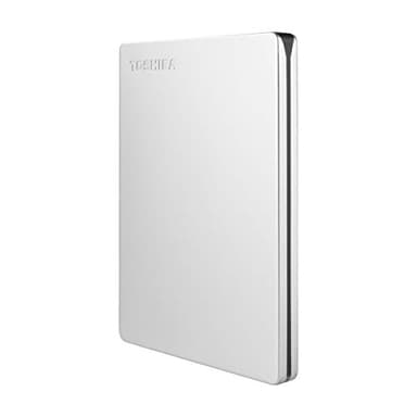 Toshiba 1TB Canvio Slim - Disco Duro Externo Portátil, Disco Duro Compatible con Windows y Mac, Tecnología USB 3.2. Tecnología Gen 1, Acabado en Aluminio, Plata (HDTD310XS3DA)