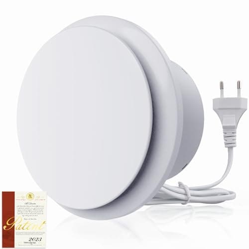 Extractor de Aire 100mm, Ventilador de Baño 130m³/h 12W, Alta Eficiencia ahorro Energético y Silencioso,Ventilador de Tubo, para Baño,Cocina, Aseo,Invernadero,Sótano