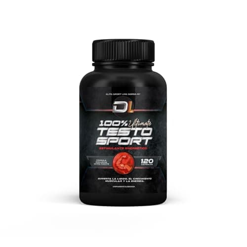 Healthy Fusion 100% Ultimate Testosport | Booster de Testosterona Energizante | Maca, Ginseng, Tribulus, Taurina y Vitaminas | Aumenta la masa muscular | Acción quemagrasas y vigorizante | 120u