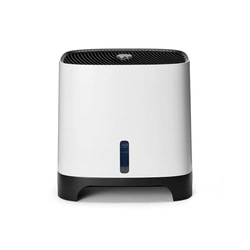 Meaco Armin - Humidificador evaporativo para habitaciones de 89 m2, depósito grande de 4,7 l, para agua blanda y dura, aire puro y perfectamente humidificado, sin residuos blancos, alto rendimiento
