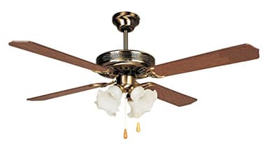 Orbegozo CT 10132 M - Ventilador de techo con luz, 4 palas reversibles, diámetro 132 cm, 60 W y 3 velocidades, madera