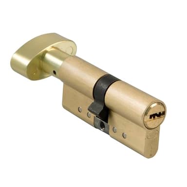 Amig - Cilindro de seguridad con muletilla | Cerradura para puertas | Bombín de Alta Seguridad | Antiganzúa y Antibumping | Incluye 5 llaves | Mate | Medidas: 62 (31-31 mm)