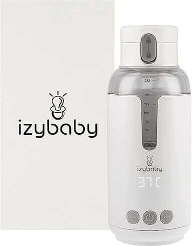izybaby Nomad,Calentador de Biberón Portátil/Coche,Temperatura Ajustable,Carga USB,Calentador de leche materna