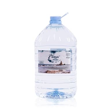 Agua de Mar- hipertónica 8 litros - Plástico Libre de Bisfenol A y Ftalatos - Agua de Mar para beber - Múltiples beneficios - Captada en el Parque Natural Cabo de Gata