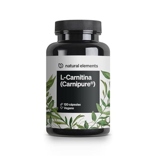 L-Carnitina 2000 – materia prima registrada de la marca Carnipure® de Lonza – 2.000 mg de L-carnitina por dosis diaria – 120 cápsulas – vegana, de alta dosificación, sin aditivos