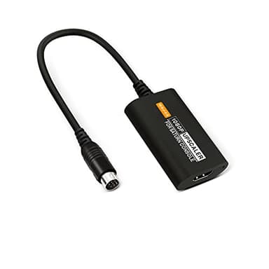 NORMICHIC Convertidor para Sega Saturn SS a HDMI, adaptador de cable HDMI 1080P para Saturn SS 16:9/4:3 S-video entrada 1080p (negro)