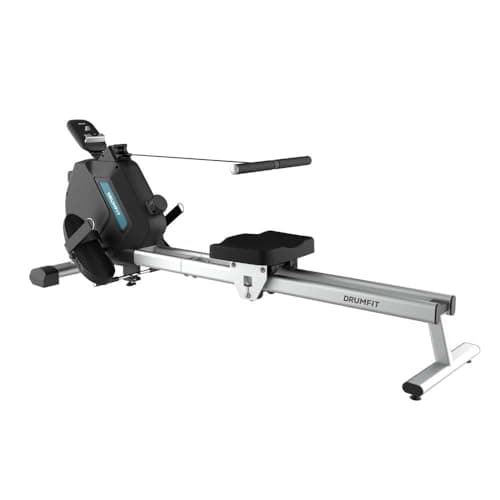Cecotec Máquina de Remo Plegable DrumFit Rower 5500 Regatta. Sistema de Resistencia Magnética y Diferentes Niveles de Intensidad, Volante de Inercia de 5,5Kg, Display LCD, Reposapiés y Ruedas