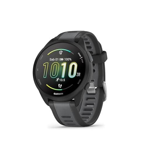 Garmin Forerunner 165 Reloj Inteligente para Correr con GPS, Pantalla Táctil AMOLED, Métricas Optimizadas, Planes de Entrenamiento, Pay, Autonomía de 11 Días, Negro (Reacondicionado)