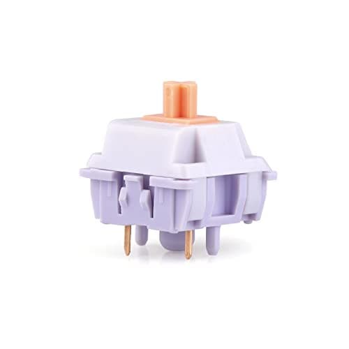 EPOMAKER Wisteria - Juego De Interruptores Mecánicos Táctiles para Teclado De 5 Pines Lubricados De Fábrica, 30 Piezas, con Vástago Pom PTFE, Resorte De 20.4 Mm, Compatible con Teclas MX