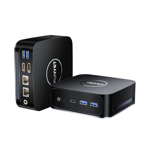 FUNYET Mini PC, Alder Lake-N95 (Fino a 3.4 GHz),16GB RAM 512GB SSD Mini Desktop Computer,Windows 11 Pro,Micro Desktop PC Computer,Supporto 3.0" SATA SSD,WiFi 5, BT4.2,USB3.2