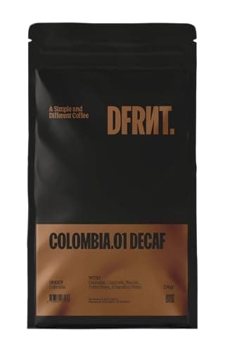 DFRNT. House Espresso Descafeinado 100% Arábica – 86 Puntos SCA – Café de Especialidad en Grano de Colombia – Notas a Chocolate y Caramelo – Ideal para Espresso – Tueste Reciente en España – 250g