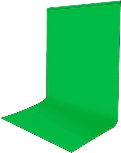 Fondos Fotográficos Greenscreen 2x3m, Bonvvie Pantalla Croma Verde Resistente a Las Arrugas Fondo de Muselina para Estudio de Video fotográfico, TV, Youtube, Reuniones en Línea