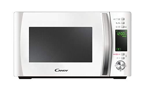 Candy X-Range CMXG20DW, Microondas con Grill, 20L, 1050W, 5 Niveles Potencia, Digital, 40 Programas, Bloqueo Seguridad, Plato 25,5CM, Grill Rack, Express Cooking, Temporizador, App simply-Fi, Blanco