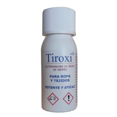Tiroxi Quitamanchas de óxido de Hierro para Ropa y Tejidos, instantaneo (50 mL)