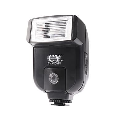 Hersmay CY-20 - Flash de zapata universal Speedlite con puerto de sincronización para cámara réflex digital Nikon, Canon, Panasonic, Olympus, Pentax, Alpha, cámara réflex digital